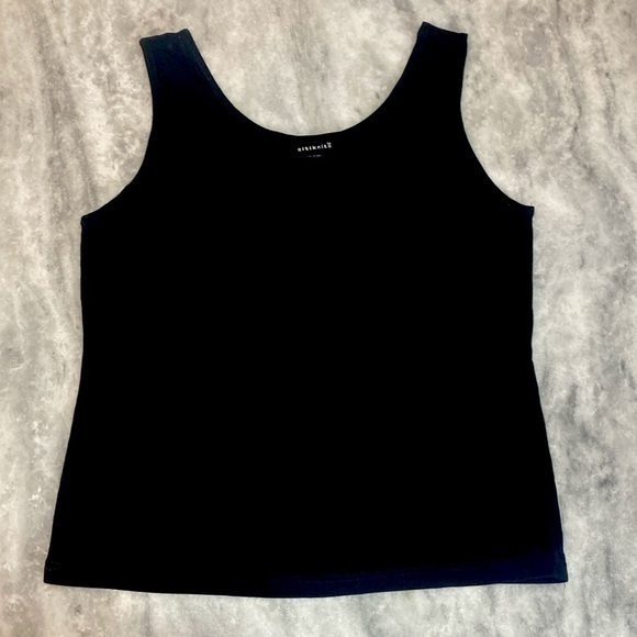 CITIKNITS Thin Stretch Slinky Travel Knit Top Solid‎ Black Size Small - Picture 1 of 4
